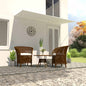 Toldo retrátil 150x150 cm amarelo e branco