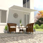 Toldo retrátil 150x150 cm amarelo e branco