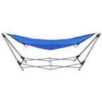 Hamaca con soporte plegable azul