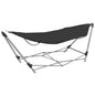 Blue foldable hammock with stand