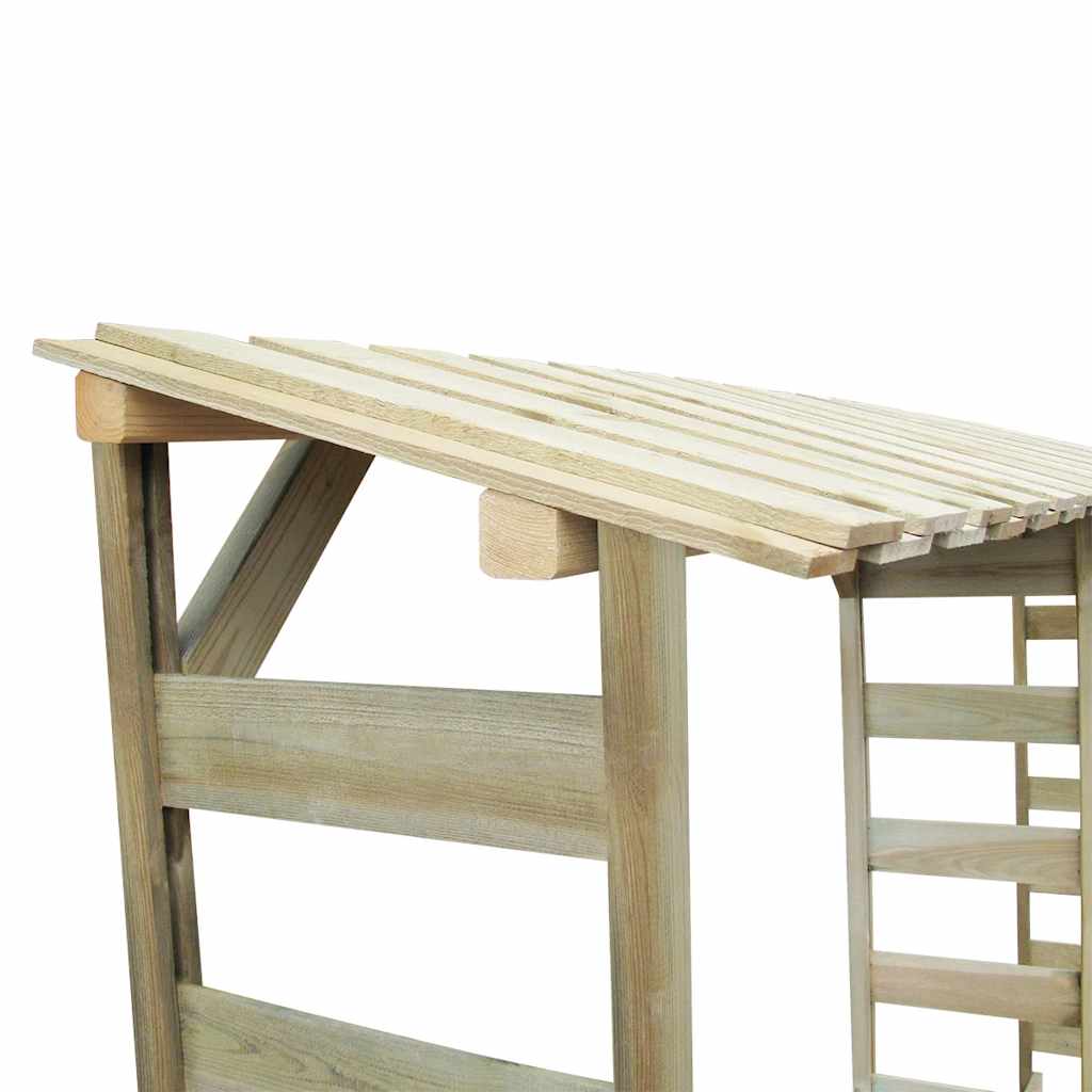 Caseta para leña madera de pino impregnada 300x44x176 cm