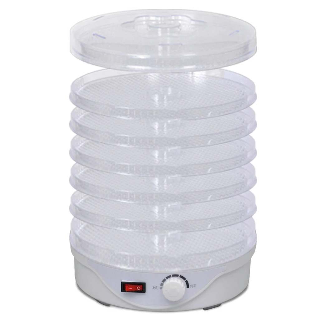 Deshidratador de alimentos redondo con 6 bandejas 250 W
