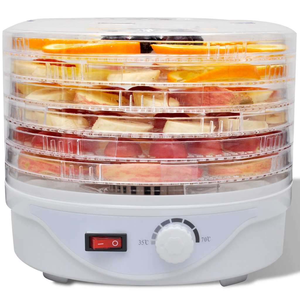 Deshidratador de alimentos redondo con 6 bandejas 250 W