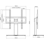 Soporte de televisor con base hierro negro 23"-55"