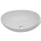 Lavabo de cerámica 40x33 cm ovalado blanco