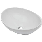 Lavabo de cerámica 40x33 cm ovalado blanco