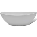 Lavabo de cerámica 40x33 cm ovalado blanco