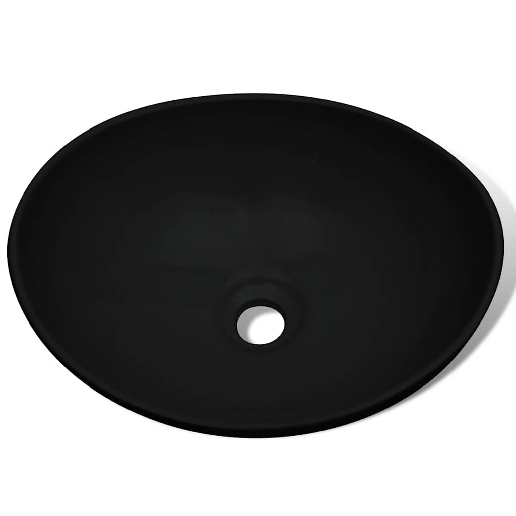 Lavabo de cerámica 40x33 cm ovalado blanco