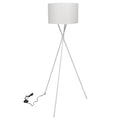 Lámpara de pie con soporte blanco 139 cm