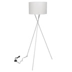 Lámpara de pie con soporte blanco 139 cm