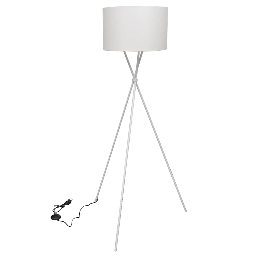 Lámpara de pie con soporte blanco 139 cm