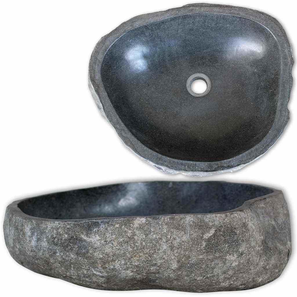 Lavabo de piedra de río