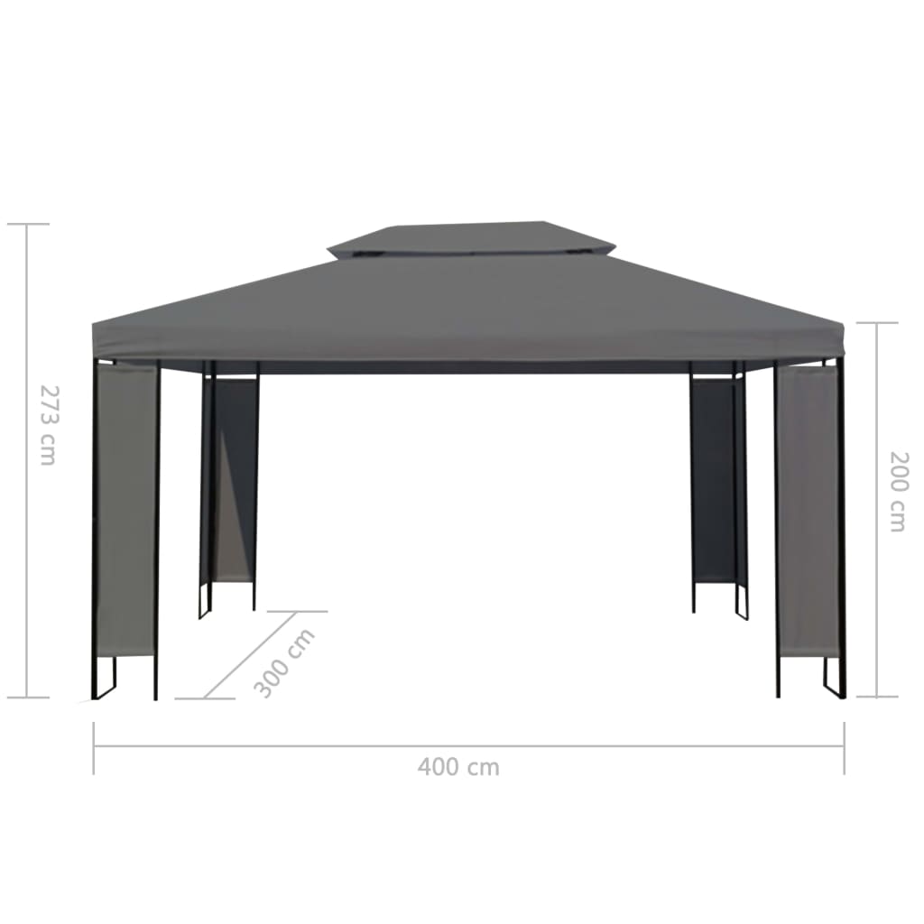 Cenador de antracita 300x400 cm