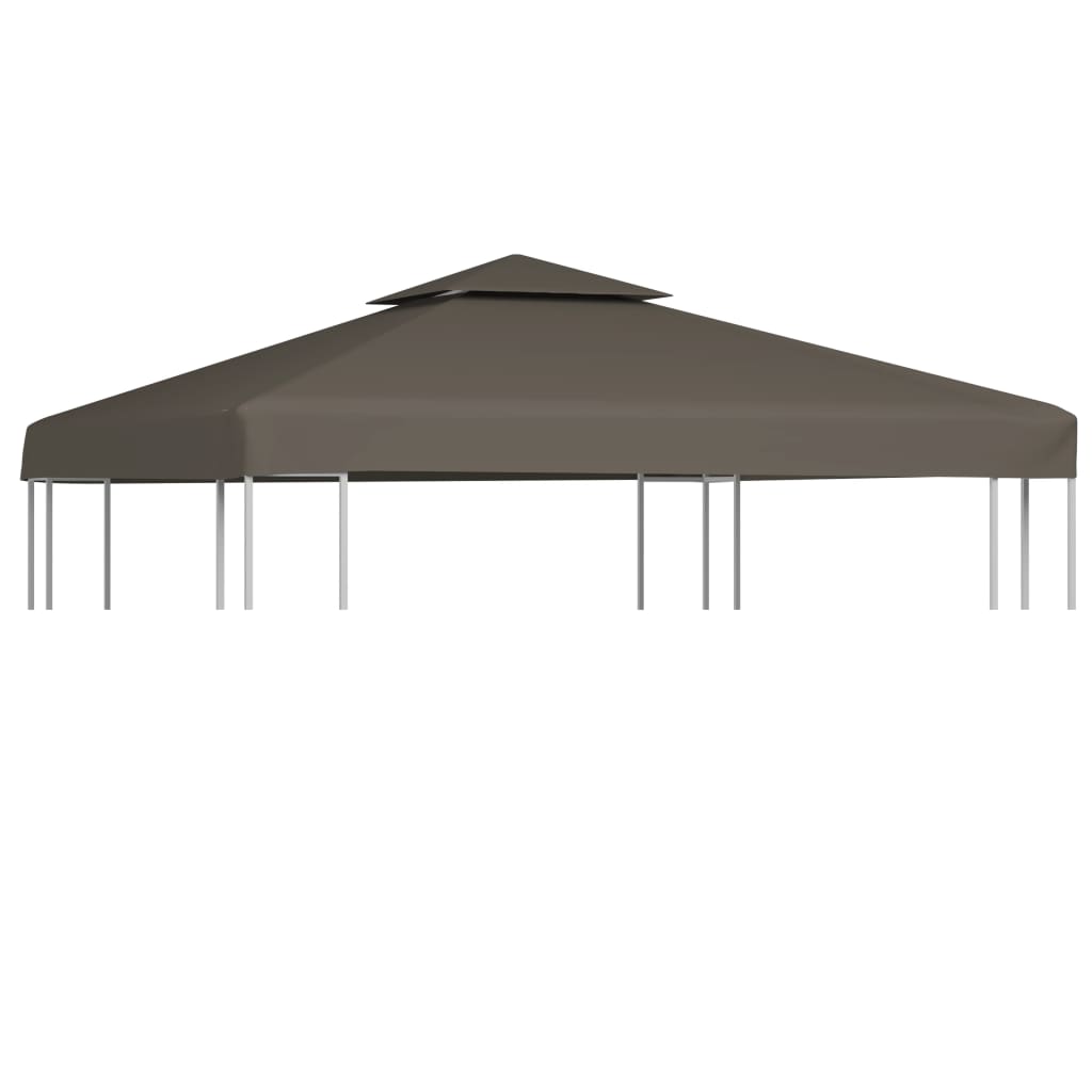 Cubierta superior de cenador 2 niveles negro 310 g/m² 3x3 m