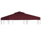 Cubierta superior de cenador 2 niveles negro 310 g/m² 3x3 m