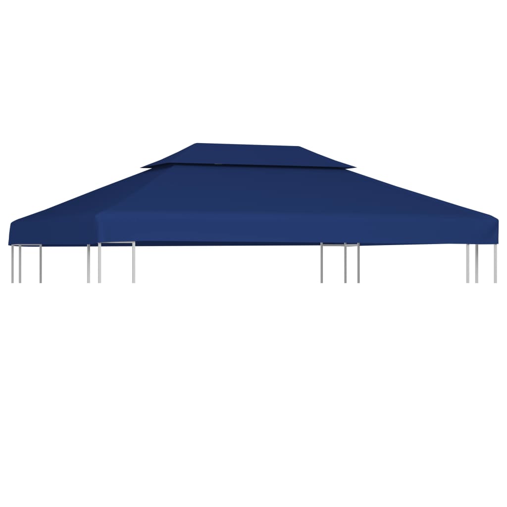 Cubierta superior de cenador 2 niveles negro 310 g/m² 3x3 m