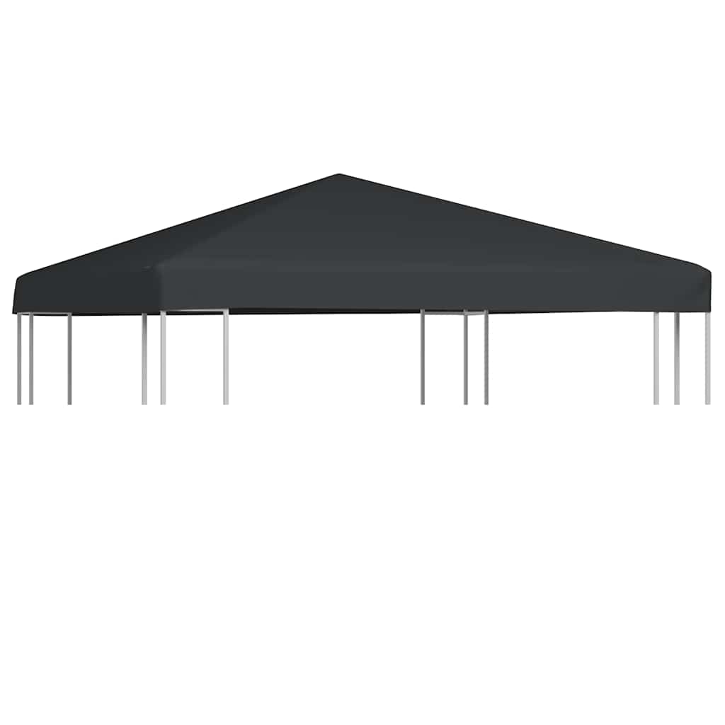 Cubierta superior de cenador 2 niveles negro 310 g/m² 3x3 m