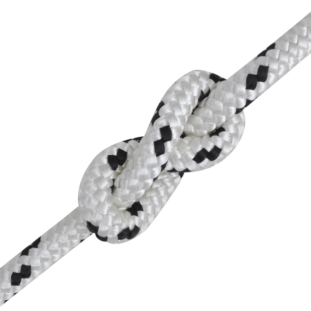 Cuerda trenzada poliéster 10 mm 250 mm blanco