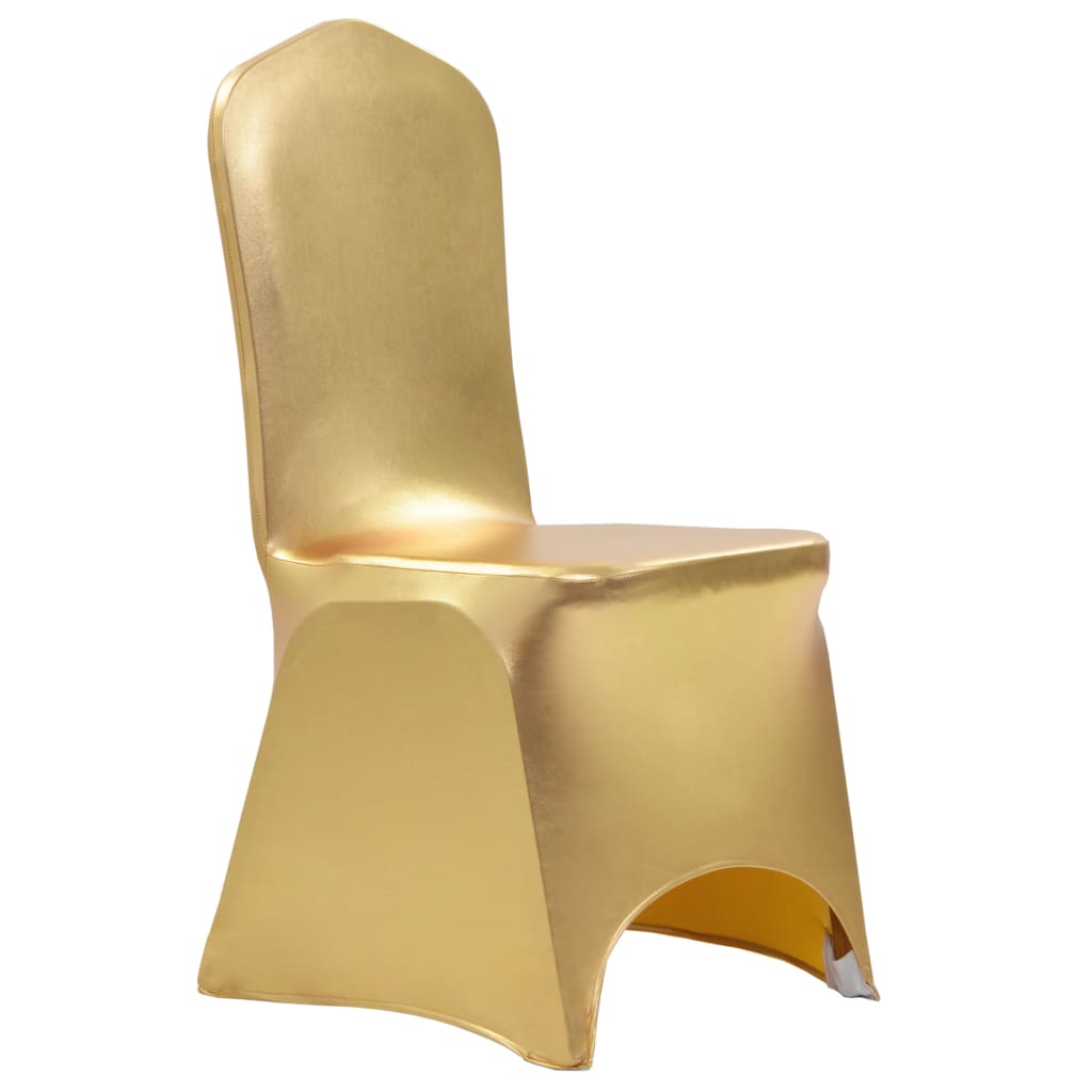 Funda de silla elástica 12 unidades blanca