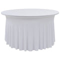 Fundas elásticas para mesa 2 uds con falda 120x74 cm blanco