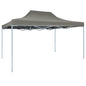 Carpa desplegable hexagonal 6 paredes blanco crema 3,6x3,1m