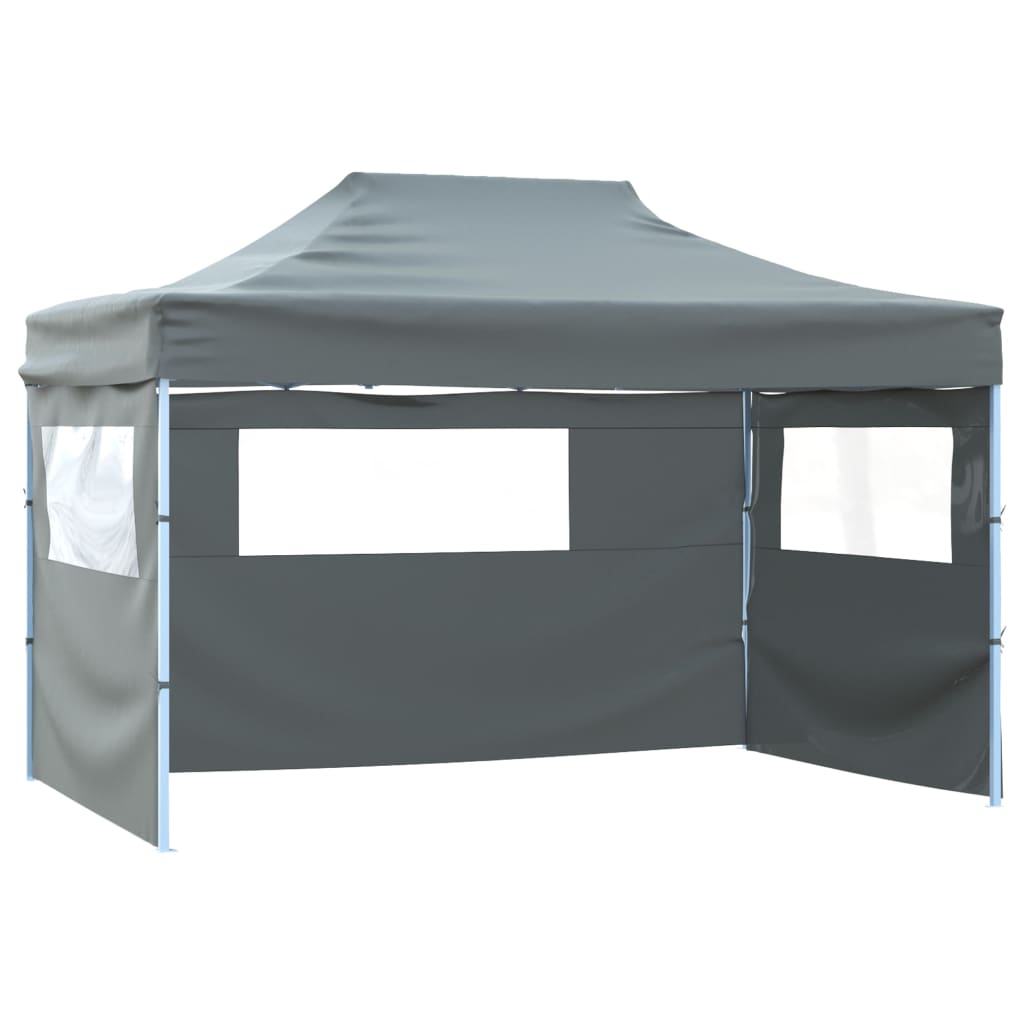 Carpa plegable para celebraciones con 3 paredes blanco 291x413x315 cm