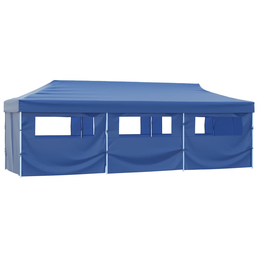 Carpa de fiestas pop-up plegable con 5 paredes blanco 3x9 m