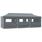 Pop-up folding party tent with 5 walls white 3x9 m