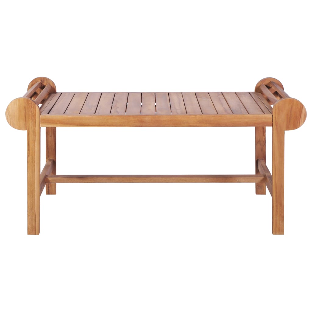 Mesa de centro de teca maciza 100x50x45 cm