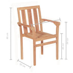 Juego de mesa y sillas de jardín 3 piezas madera de teca maciza