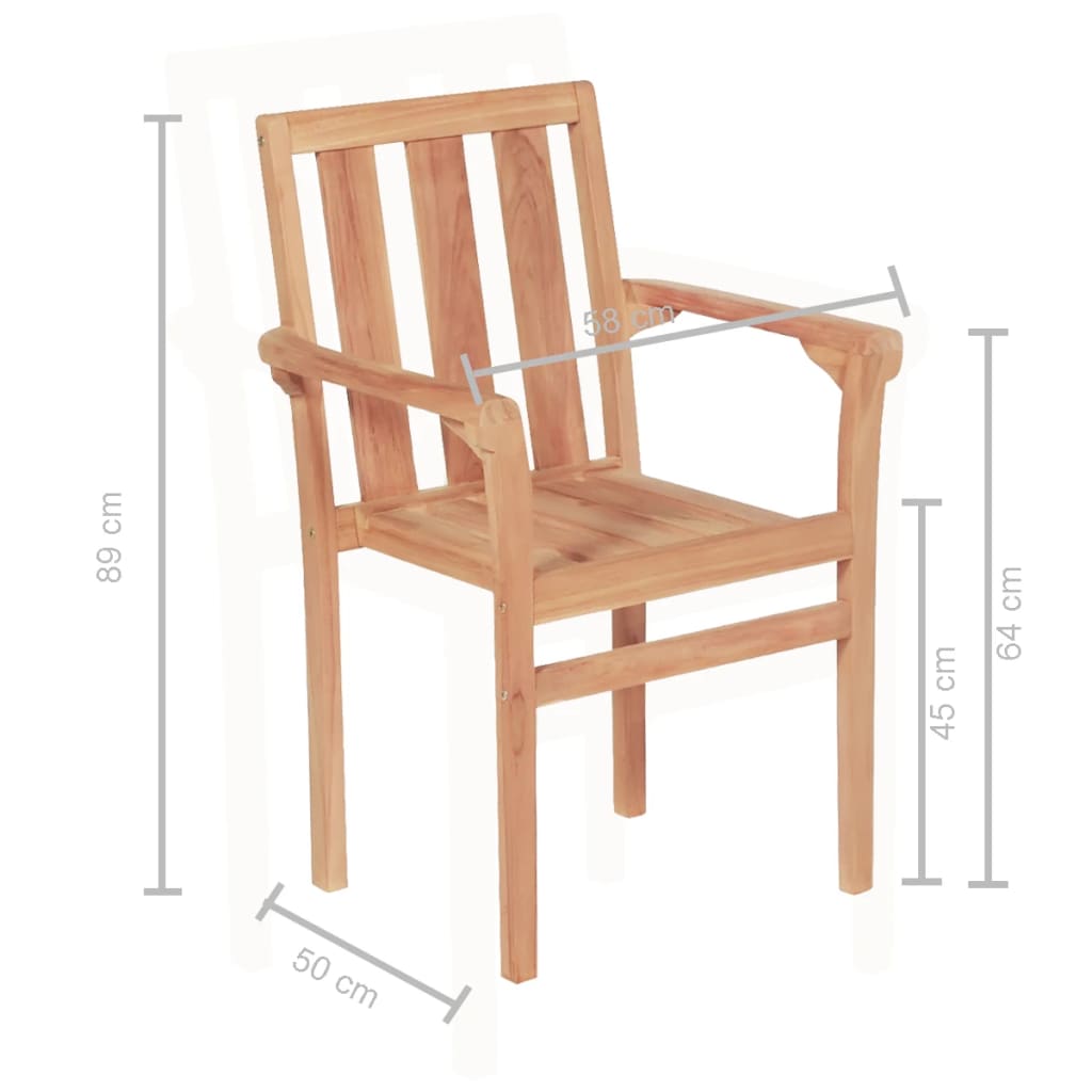 Juego de mesa y sillas de jardín 3 piezas madera de teca maciza