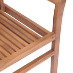 Sillas de comedor apilables 2 unidades teca maciza