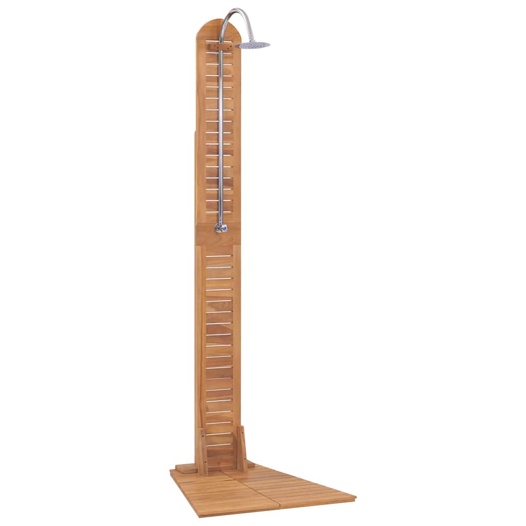 Ducha de jardín madera maciza de teca 70x75x204 cm