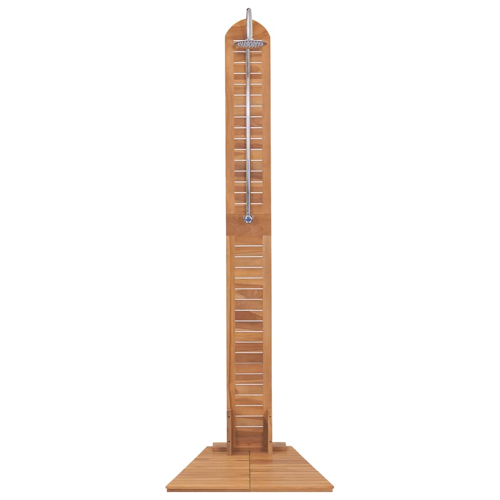 Ducha de jardín madera maciza de teca 70x75x204 cm