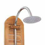 Ducha de jardín madera maciza de teca 70x75x204 cm