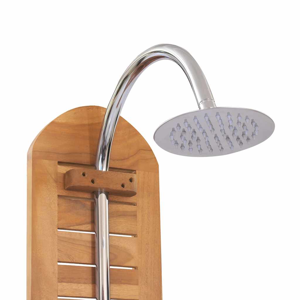 Ducha de jardín madera maciza de teca 70x75x204 cm