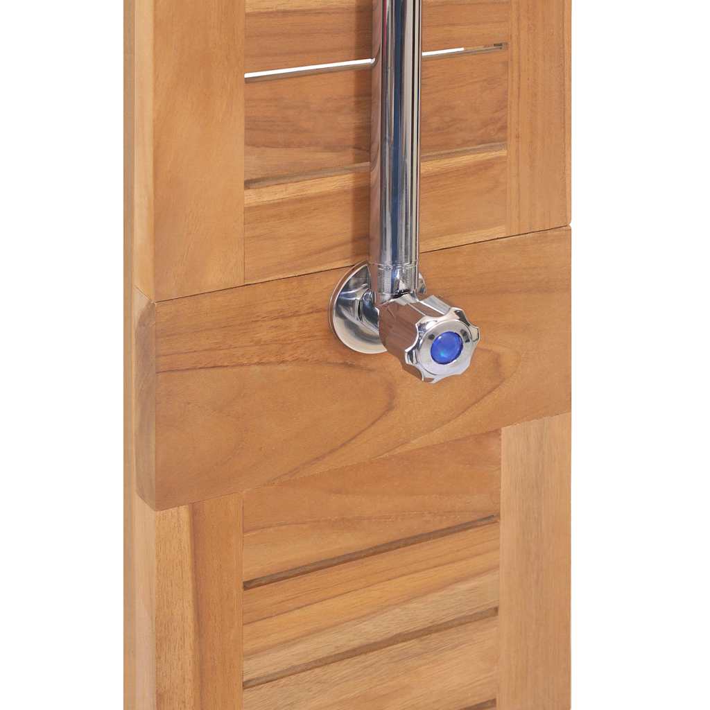Ducha de jardín madera maciza de teca 70x75x204 cm