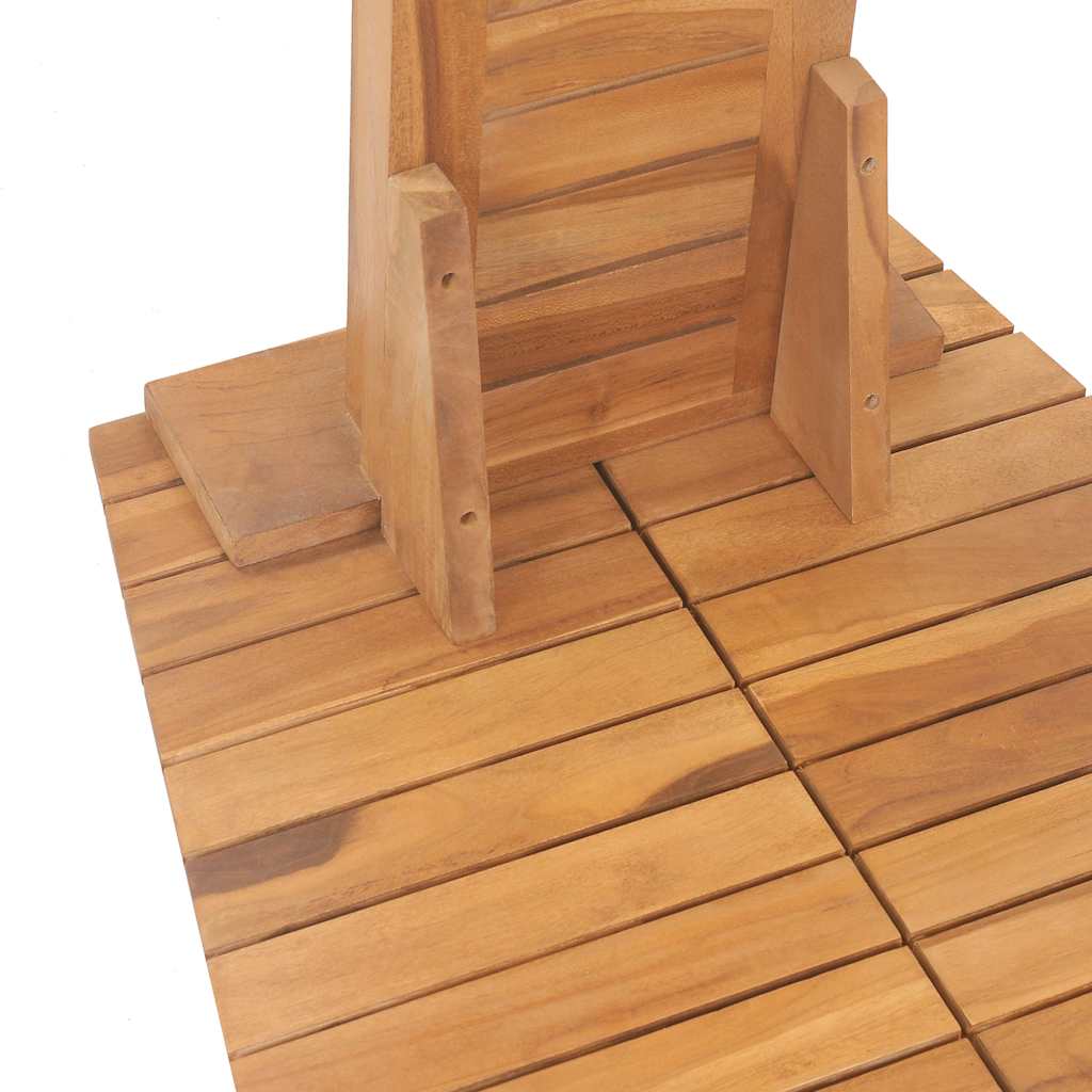Ducha de jardín madera maciza de teca 70x75x204 cm