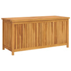 Caixa de armazenamento de jardim madeira maciça de teca 120x50x58 cm