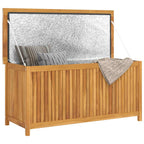 Caixa de armazenamento de jardim madeira maciça de teca 120x50x58 cm