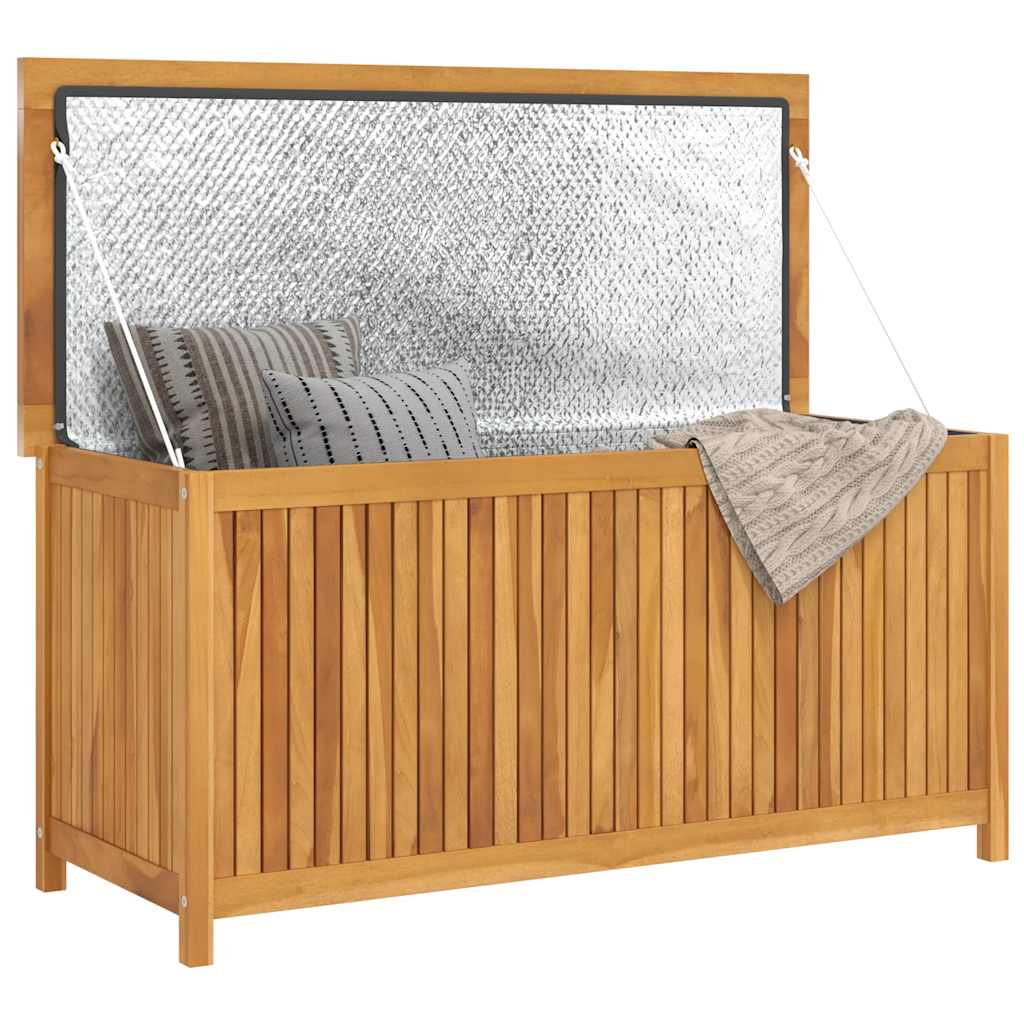 Caixa de armazenamento de jardim madeira maciça de teca 120x50x58 cm