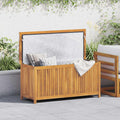 Caixa de armazenamento de jardim madeira maciça de teca 120x50x58 cm