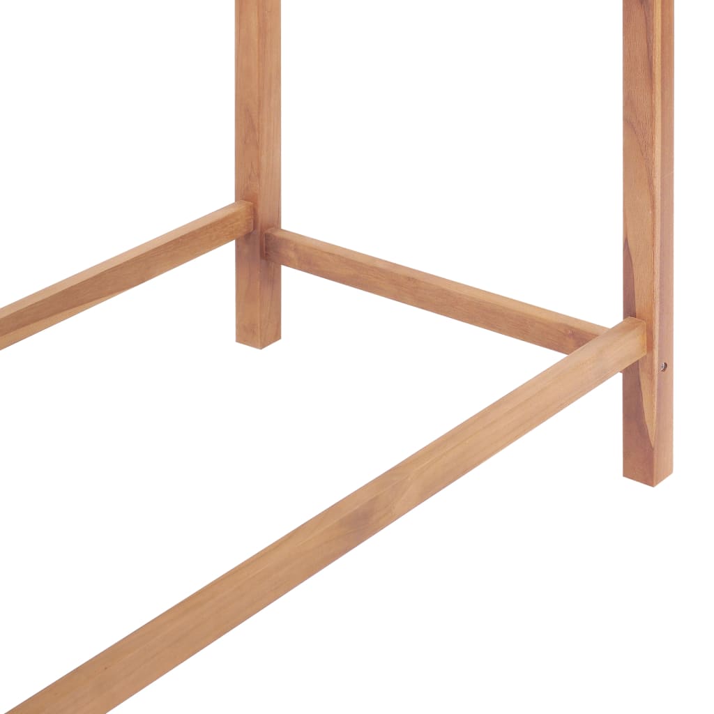 Mesa de bar de jardín de madera maciza de teca 120x65x110 cm