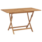 Mesa de comedor de jardín madera maciza de teca 110x110x77 cm