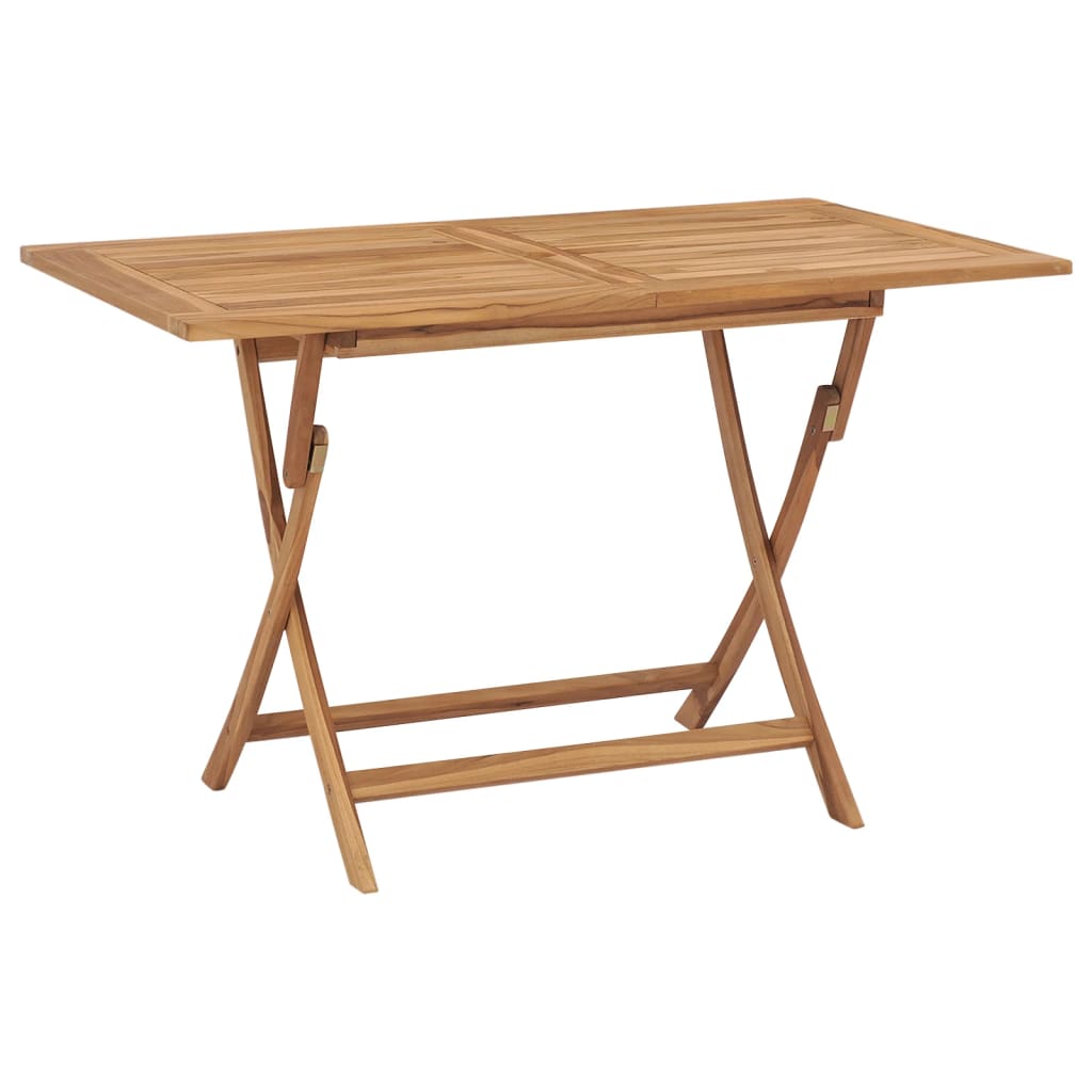 Mesa de comedor de jardín madera maciza de teca 110x110x77 cm