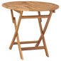 Solid teak folding garden table 85x76 cm
