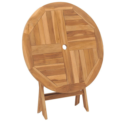Solid teak folding garden table 85x76 cm