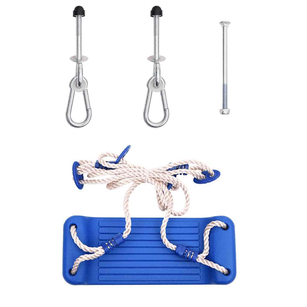 Columpios con cuerdas 2 unidades polietileno azul 37x15 cm