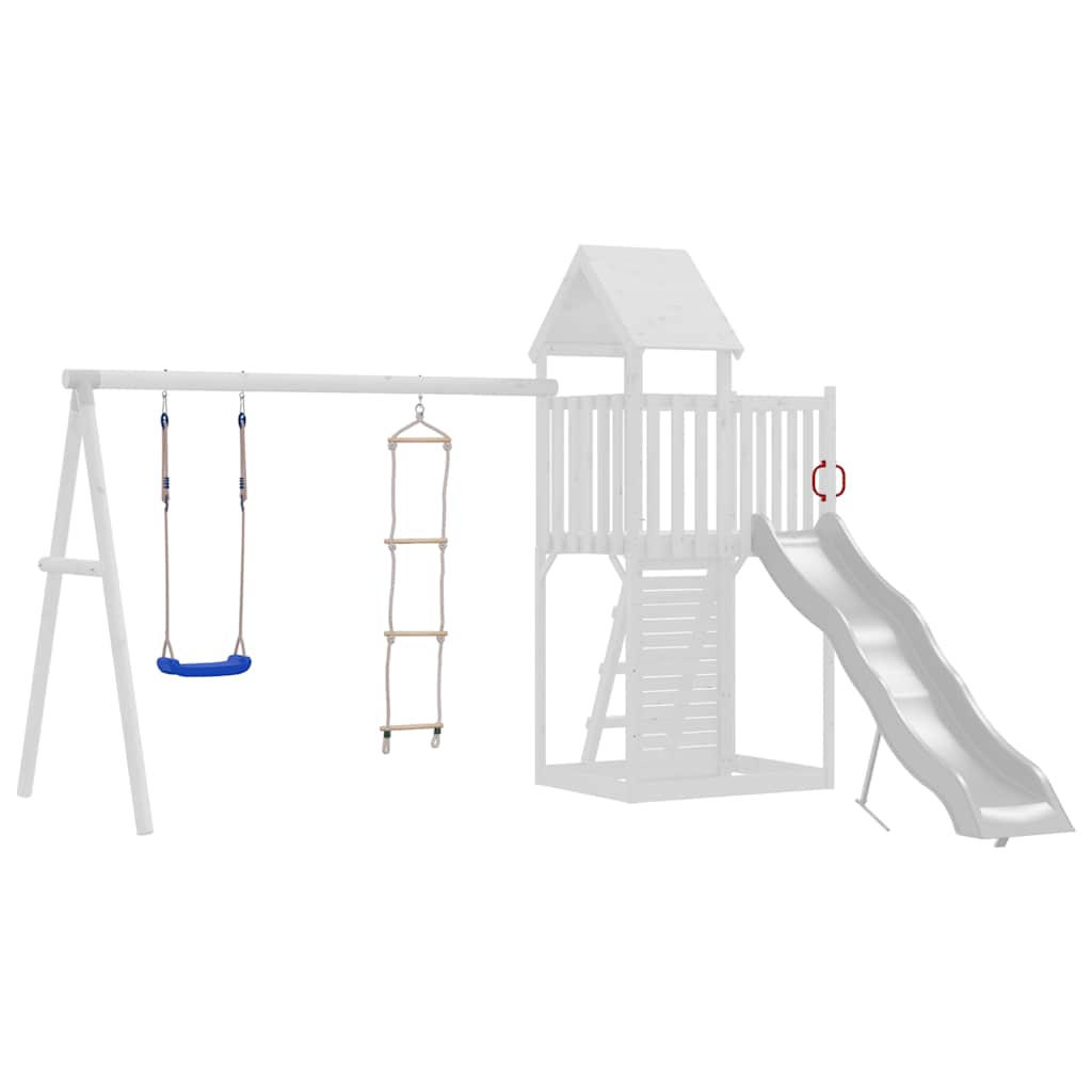 Columpio con escalera de cuerda polietileno azul