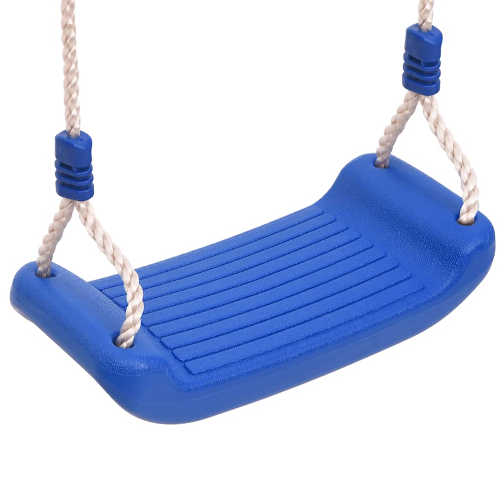 Columpio con escalera de cuerda polietileno azul